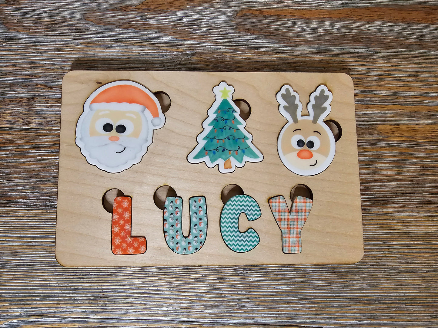 Christmas Friends Personalized Wooden Puzzle