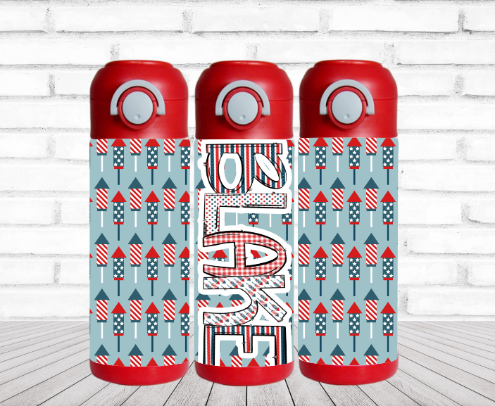 Firecrackers Personalized Water Bottle