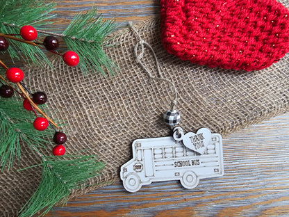 Laser Cut School Bus Ornament