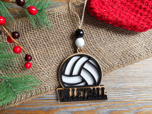 Volleyball Cut Out Ornament