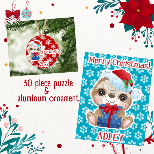 Puzzle and Christmas Ornament BUNDLE! One Listing For Both Items!