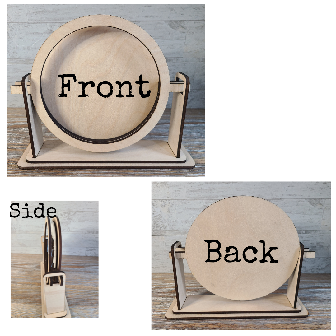 Restroom Sign with or without Interchangeable Tabletop Sign Holder