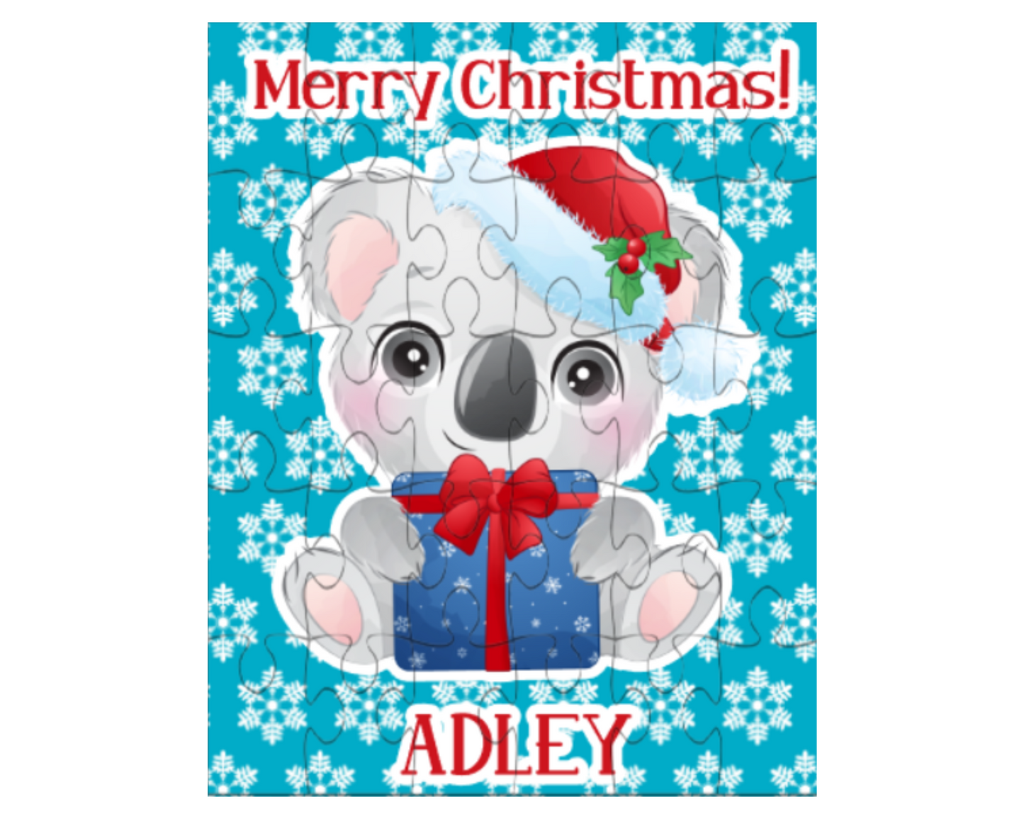 Christmas Koala Personalized Puzzle for Kids