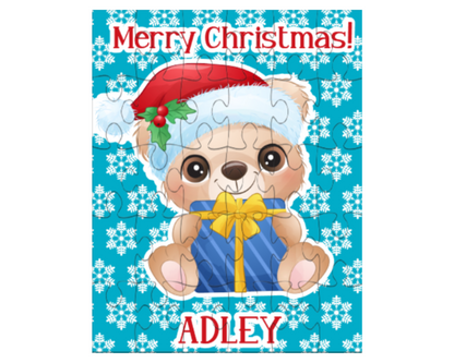 Christmas Bear Personalized Puzzle for Kids