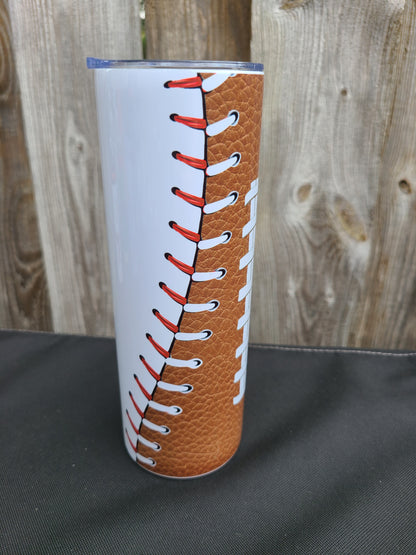 Football and Baseball 20 oz Skinny Tumbler