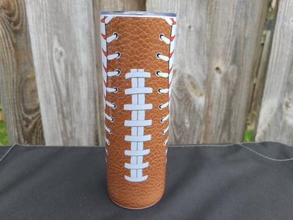 Football and Baseball 20 oz Skinny Tumbler