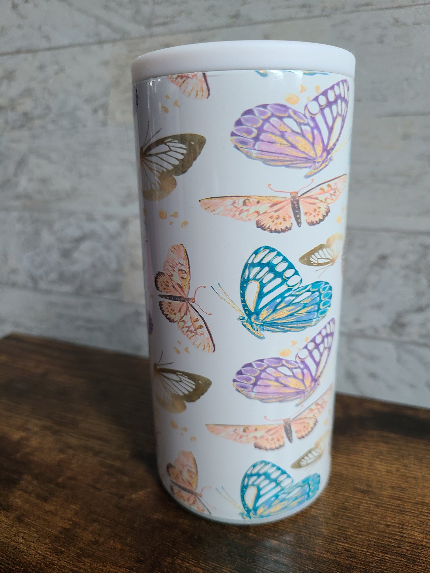 Butterfly Skinny Can Cooler