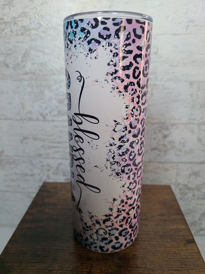 Blessed Grandma Leopard Print 20 oz Skinny Tumbler