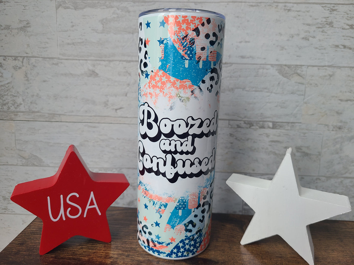 Boozed and Confused 20 oz Skinny Tumbler