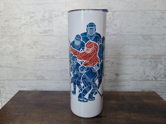 Hockey 20 oz Skinny Tumbler