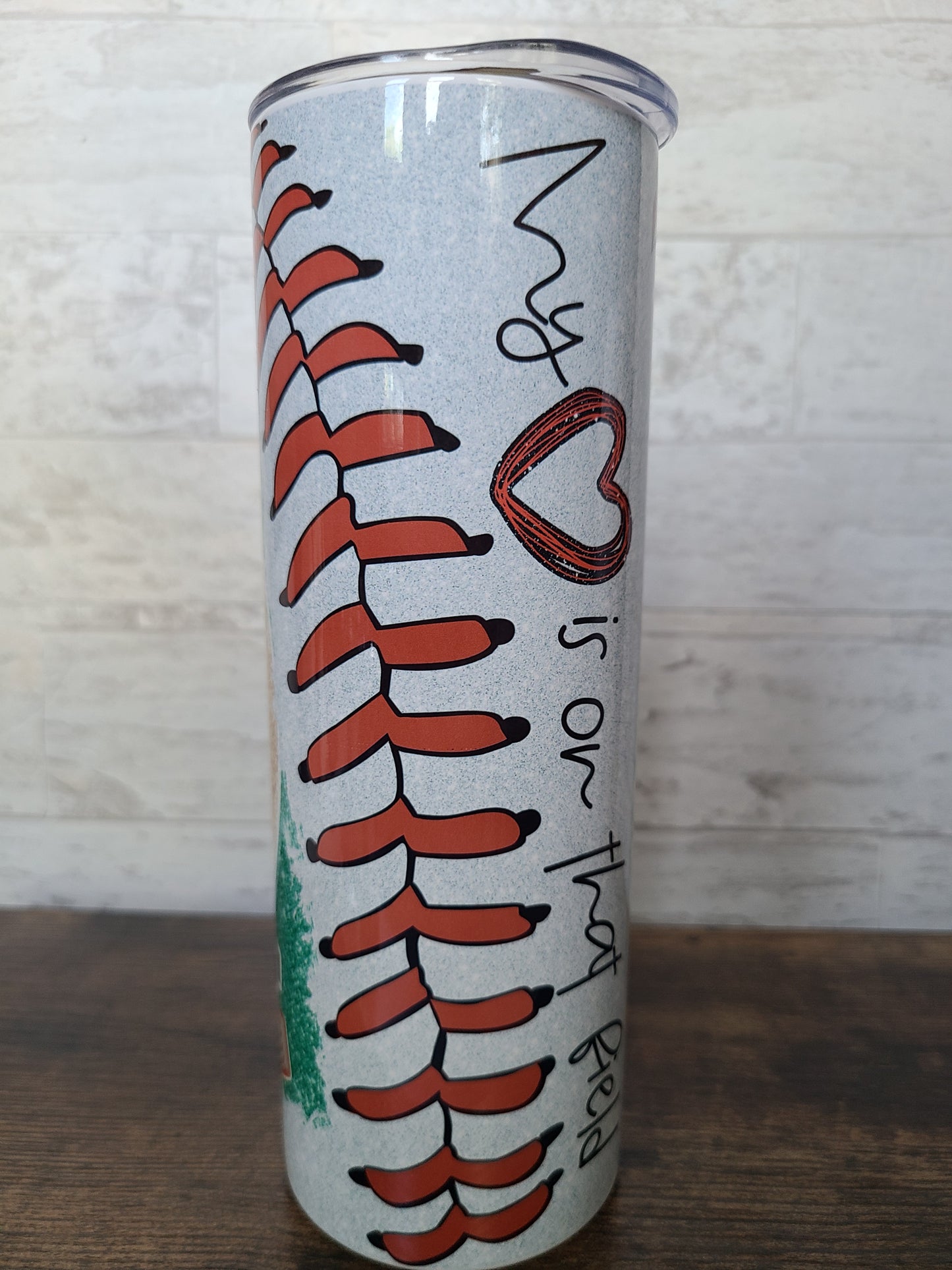 Baseball Grandma Faux Glitter 20 oz Tumbler