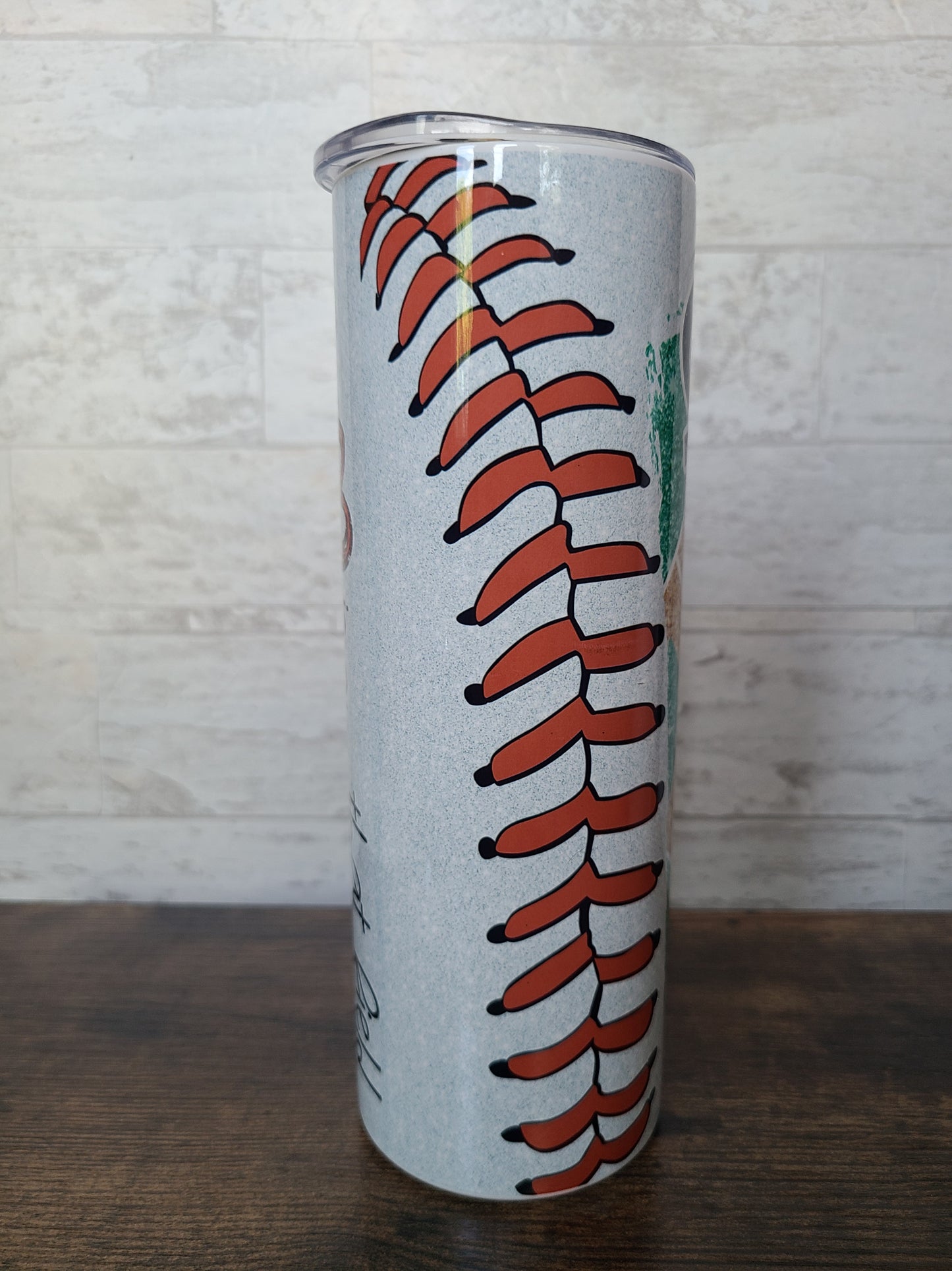 Baseball Grandma Faux Glitter 20 oz Tumbler