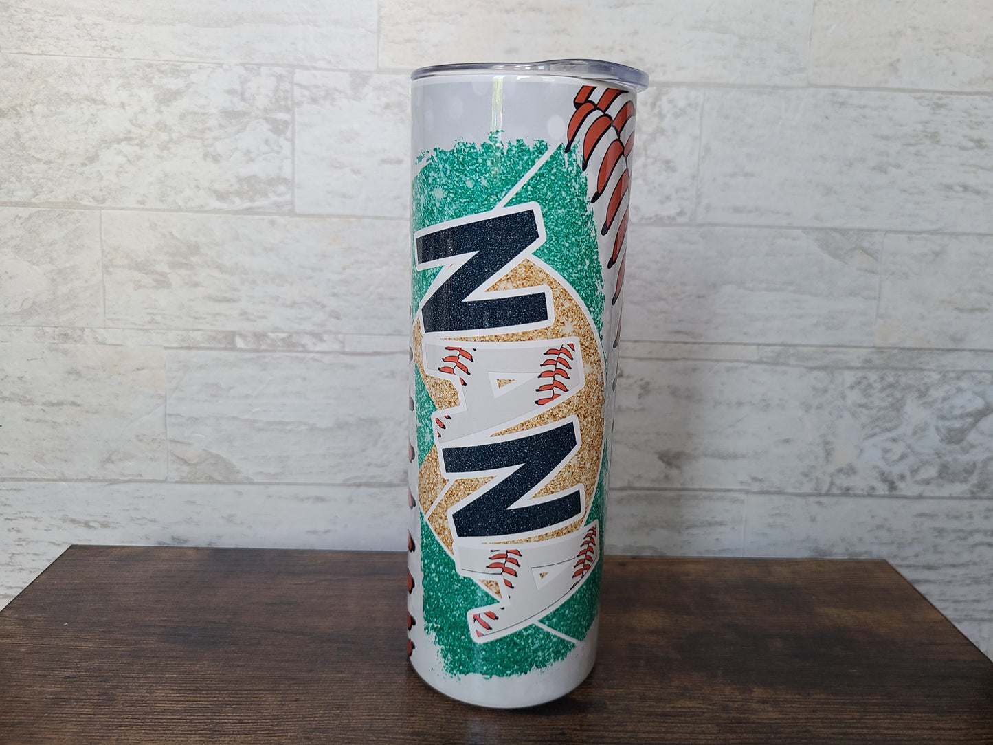 Baseball Nana Faux Glitter 20 oz Tumbler