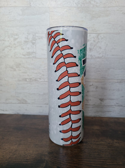 Baseball Nana Faux Glitter 20 oz Tumbler