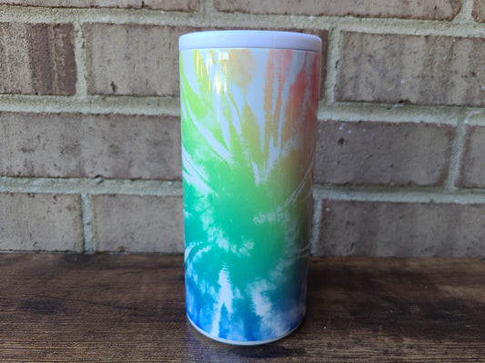Bright Tie Dye Skinny Can Cooler