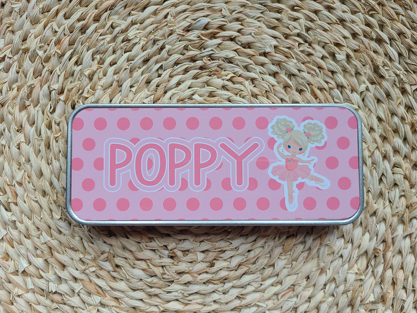 Ballerina Personalized Tin Pencil Case
