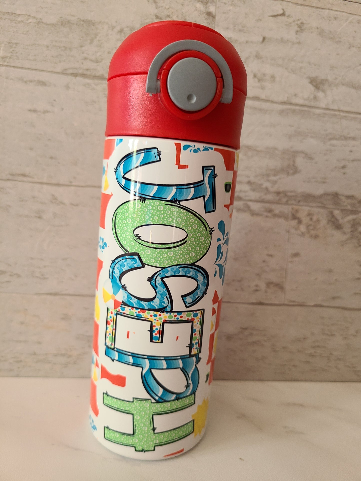 Beach Days Flip Top Water Bottle - Personalized