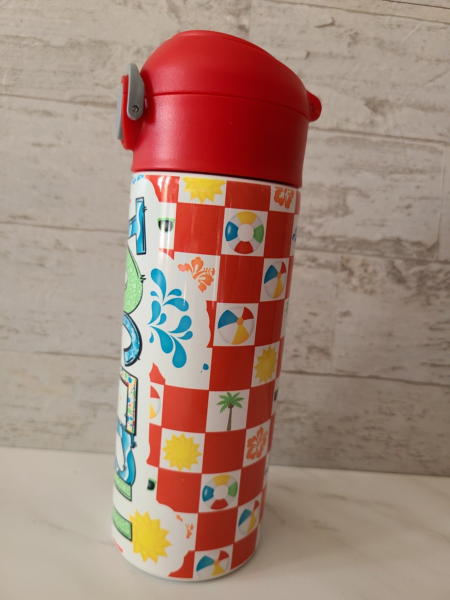 Beach Days Flip Top Water Bottle - Personalized