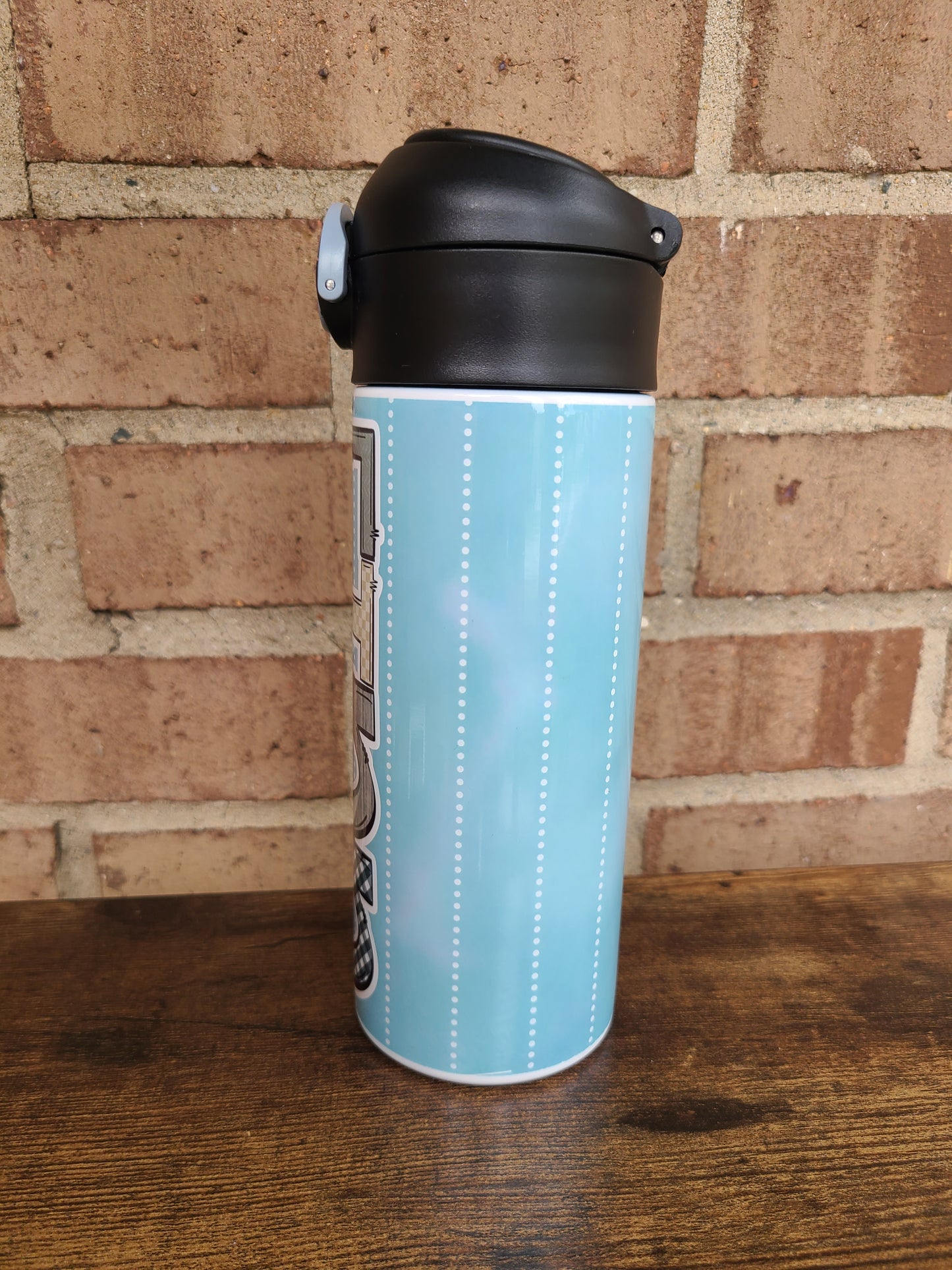 Blue Neutral Water Bottle OR Sippy Cup - Personalized