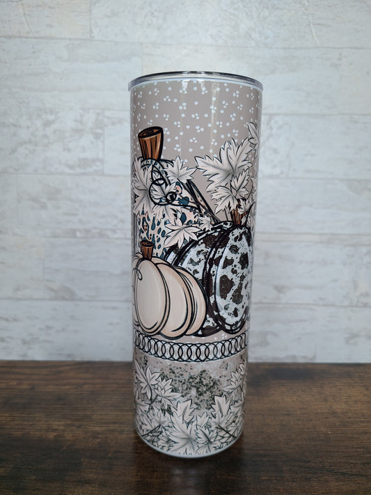 Neutral Pumpkins Fall Skinny Tumbler