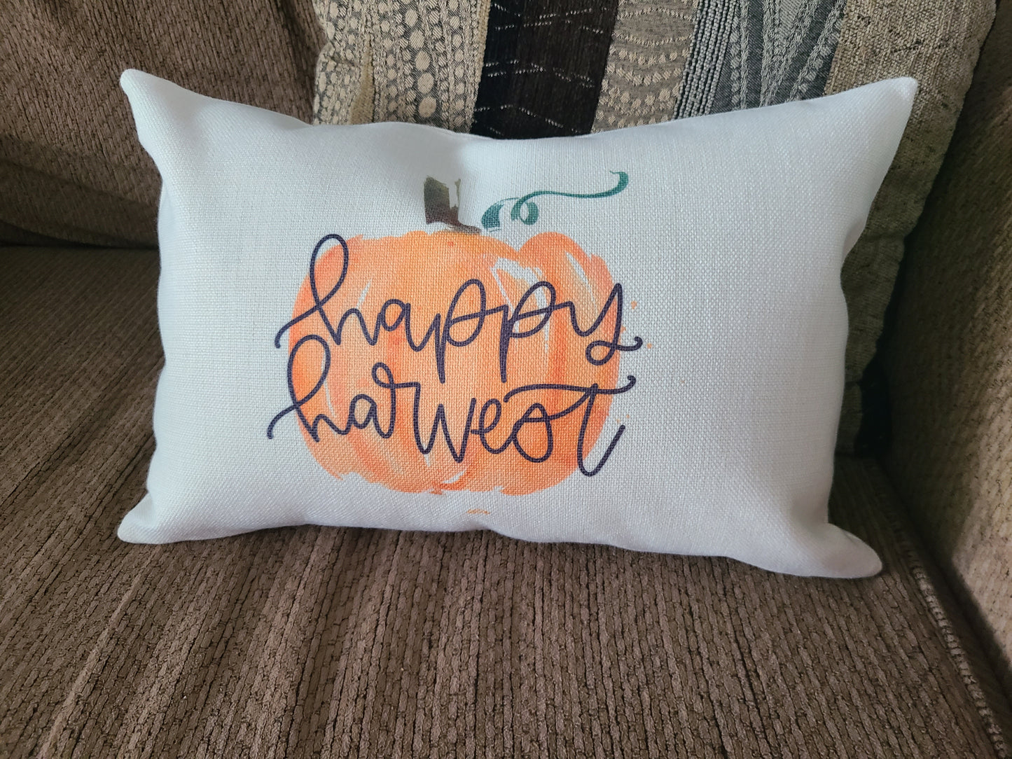 Happy Harvest Pumpkin Throw Pillow