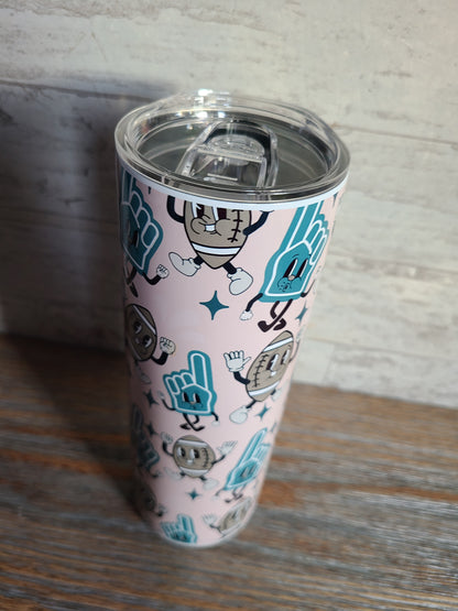 Football Fan Skinny Tumbler