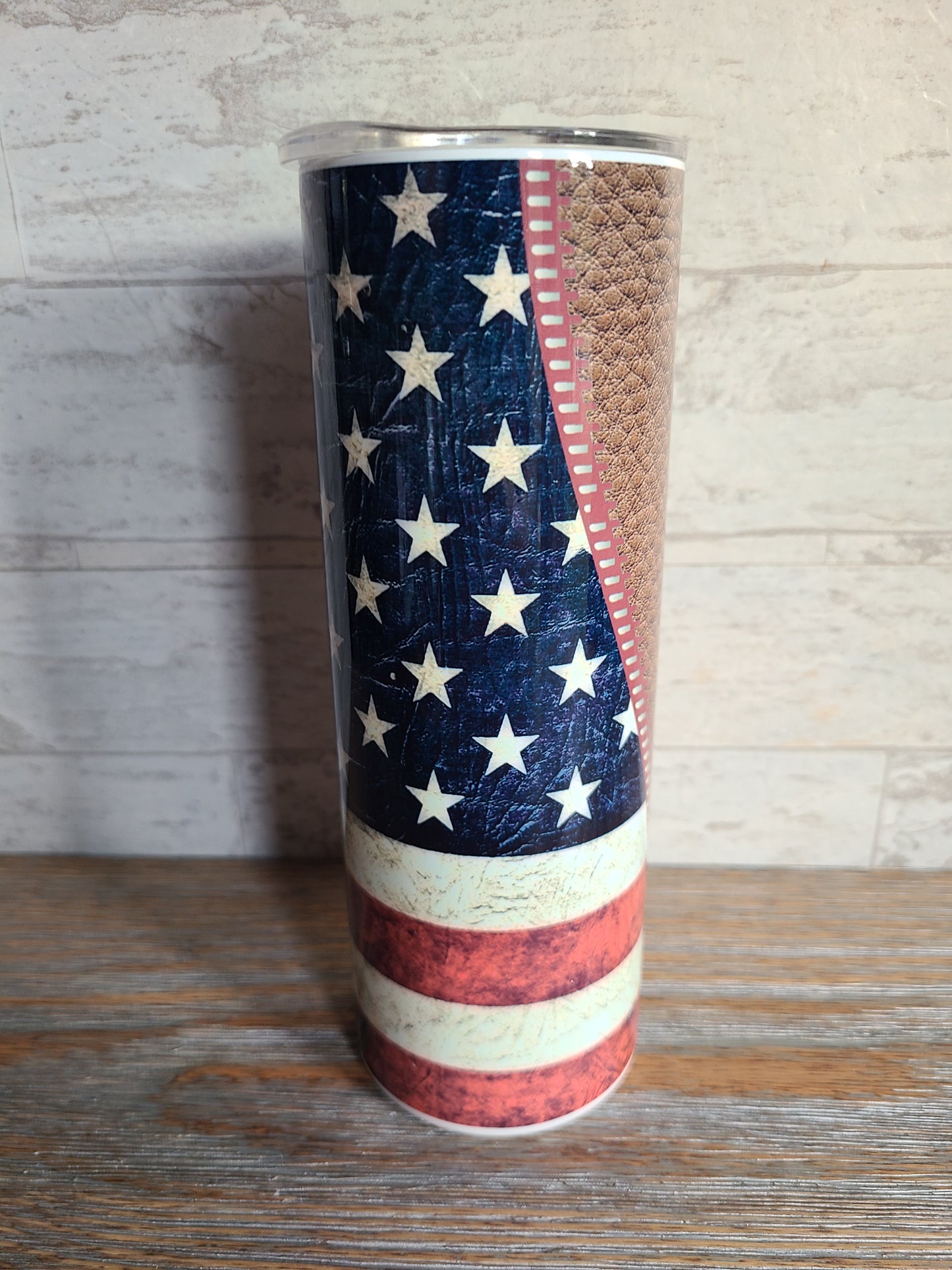 Football Flag Skinny Tumbler