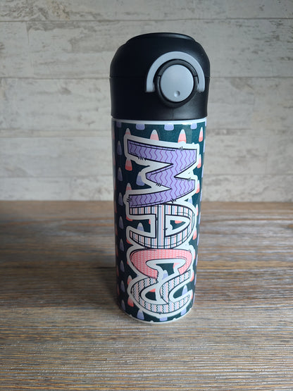 Candy Corn Flip Top Water Bottle - Personalized