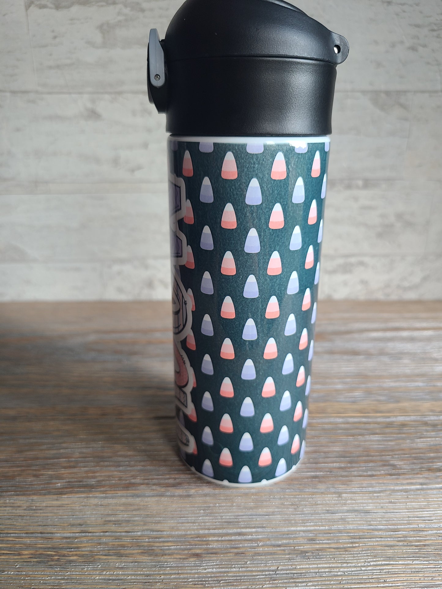 Candy Corn Flip Top Water Bottle - Personalized