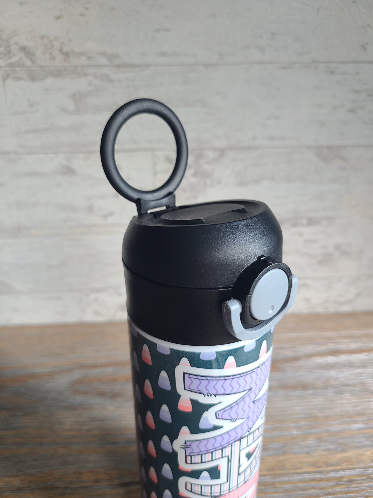 Candy Corn Flip Top Water Bottle - Personalized