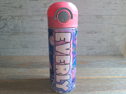 Tie Dye Ghosts Flip Top Water Bottle - Personalized