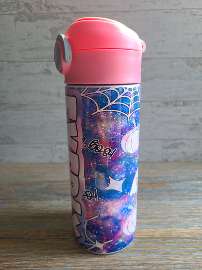 Tie Dye Ghosts Flip Top Water Bottle - Personalized