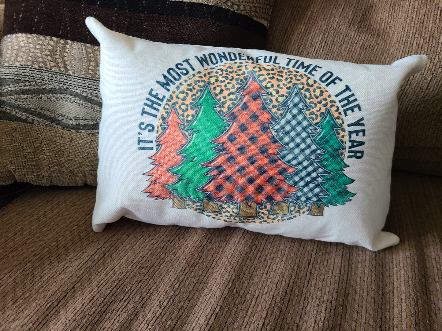 Christmas Trees Lumbar Pillow