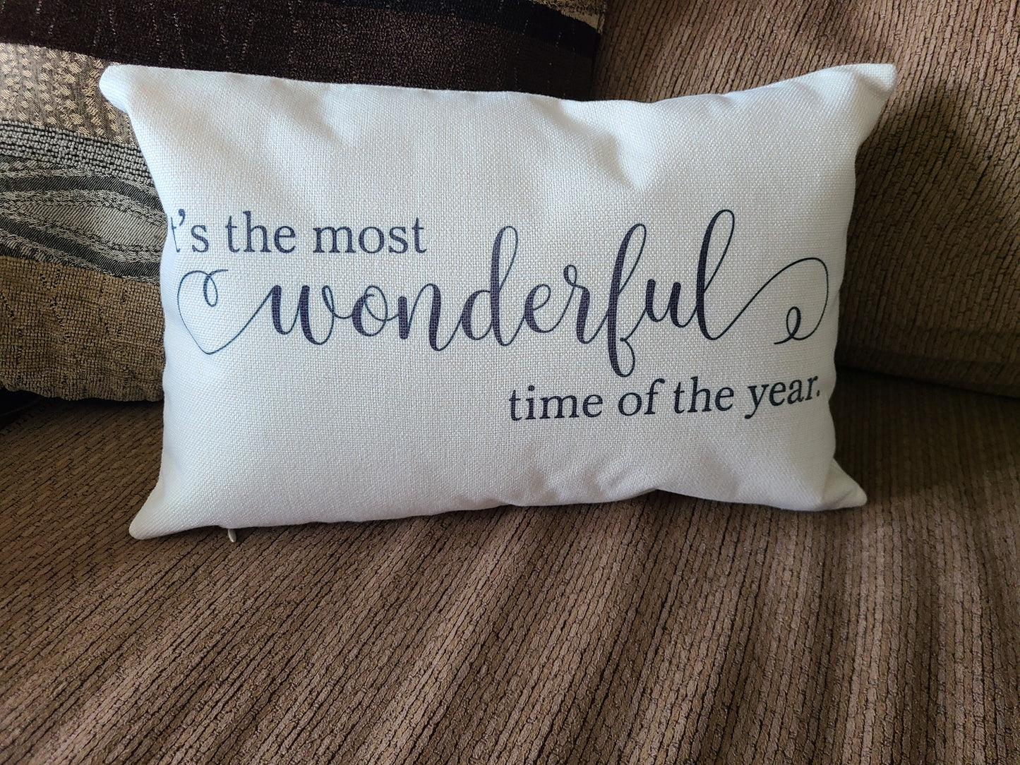 The Most Wonderful Time of the Year Christmas Lumbar Pillow