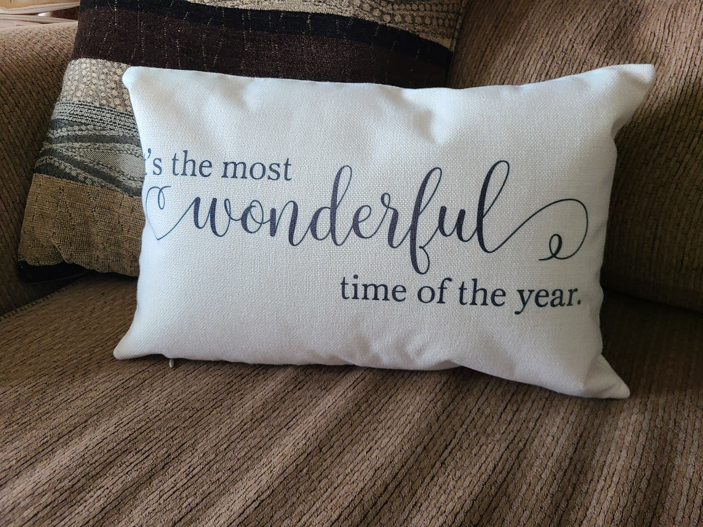 The Most Wonderful Time of the Year Christmas Lumbar Pillow