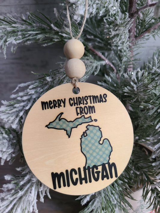 Merry Christmas from ____ (State) Ornament