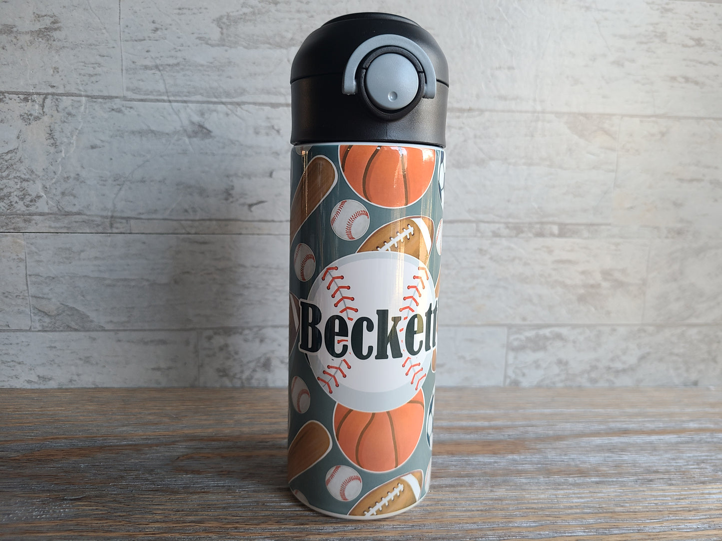 Sports Themed Water Bottle - Personalized