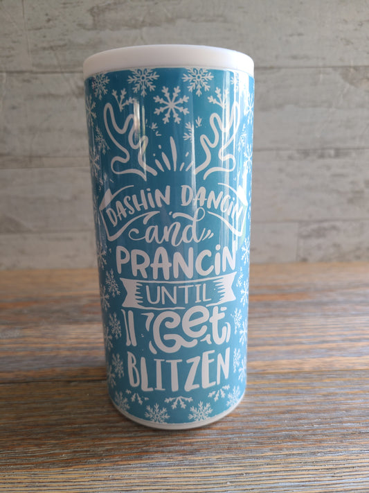 Christmas Skinny Can Cooler - Get Blitzen