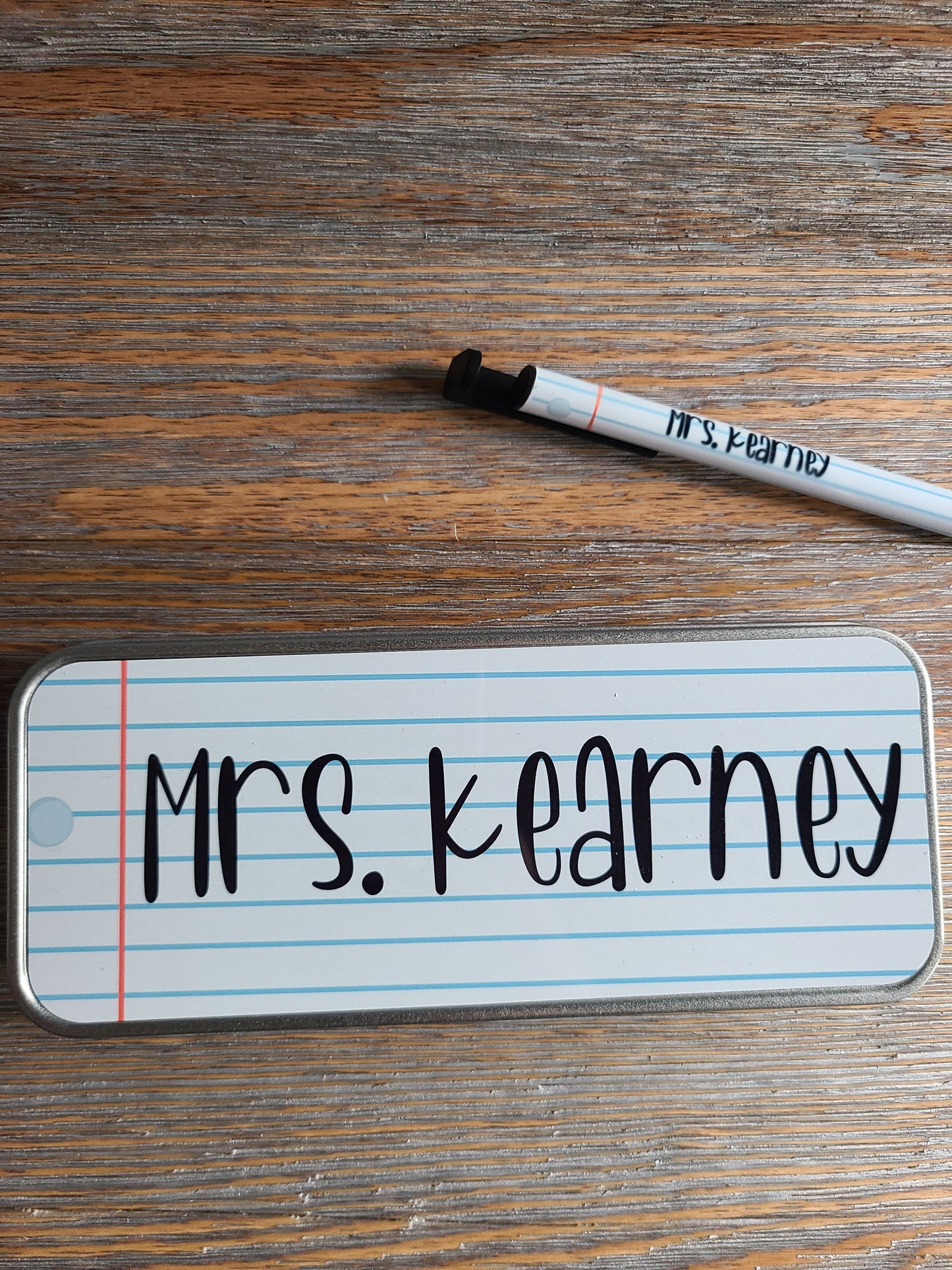 Teacher Pencil Tin Gift Card Holders Personalized