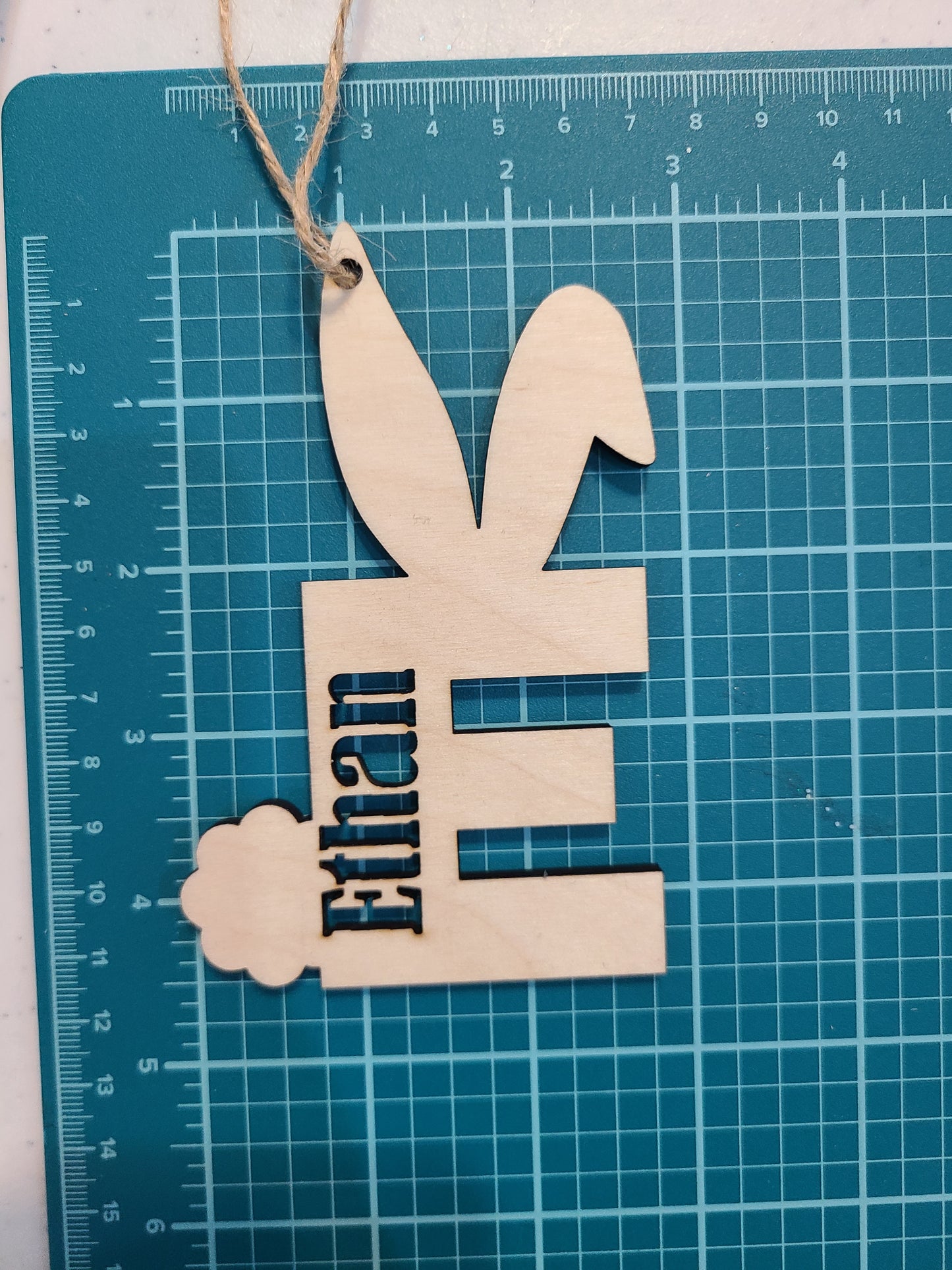 Easter Basket Tag Letter Shape Personalized