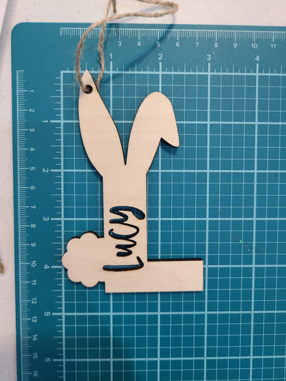 Easter Basket Tag Letter Shape Personalized