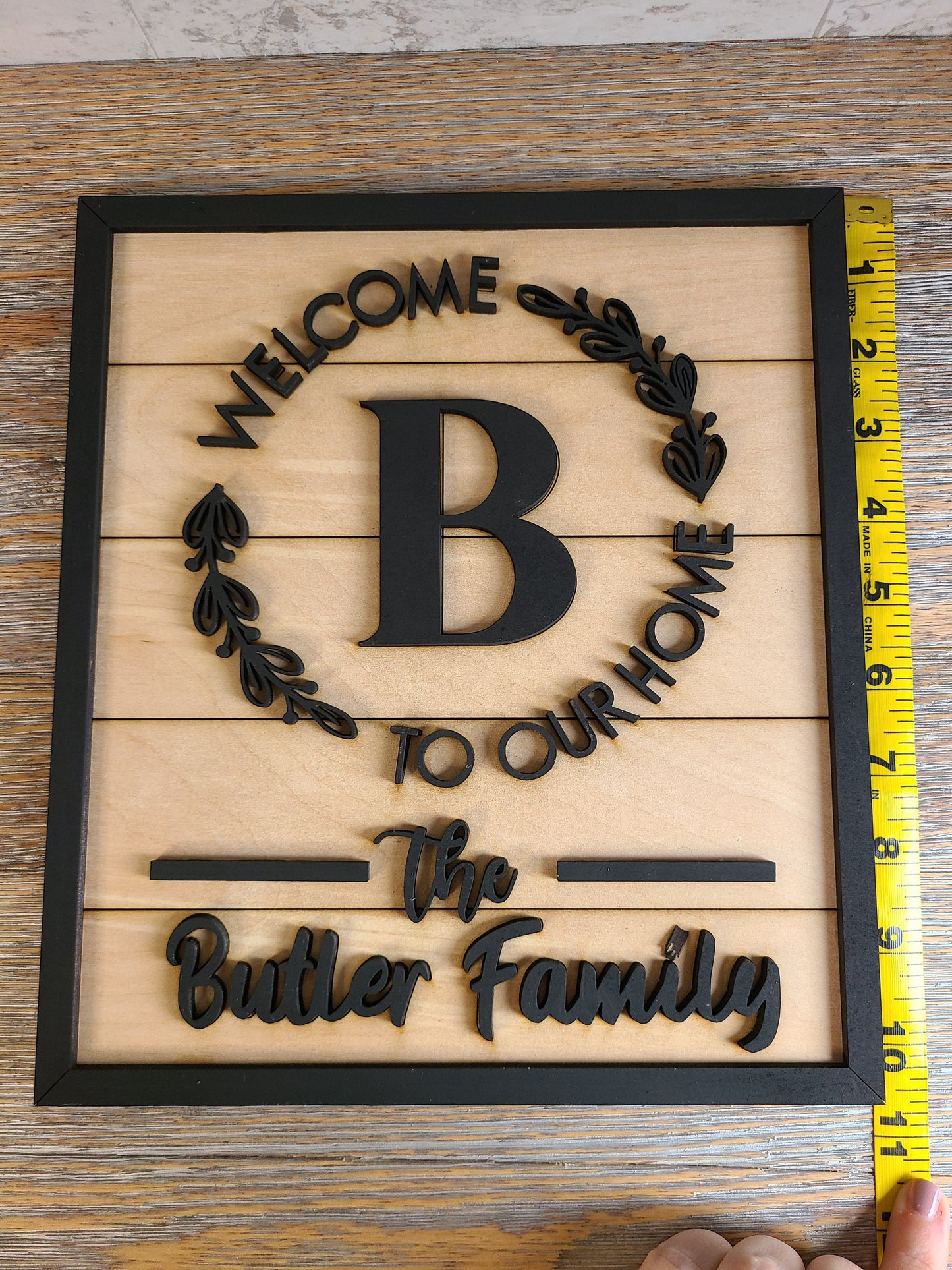 Family Name Welcome To Our Home Sign