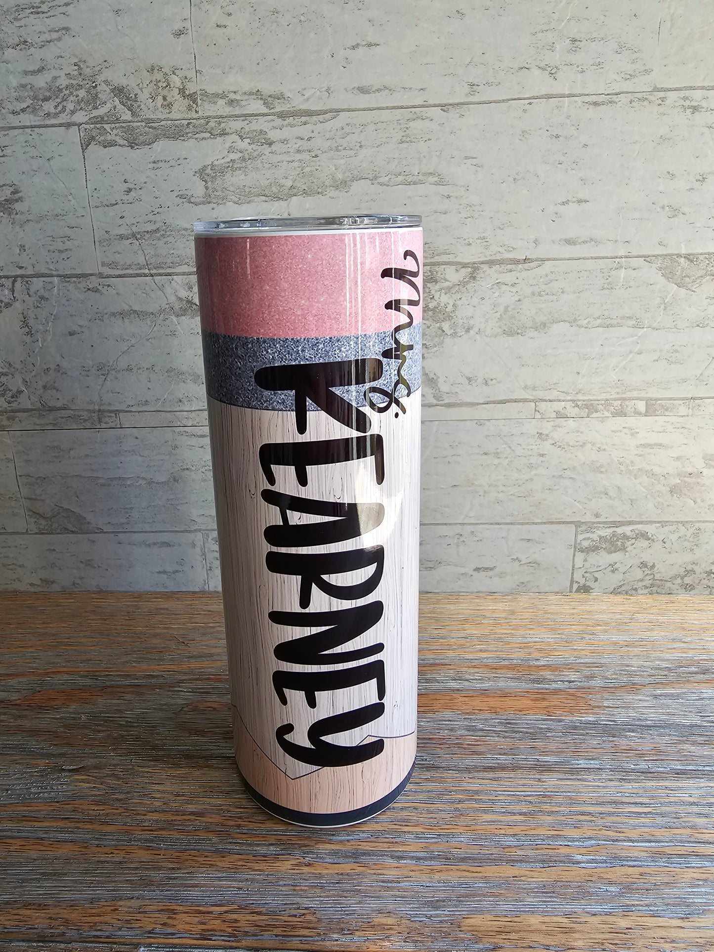 Personalized Teacher Pencil 20 oz Skinny Tumbler
