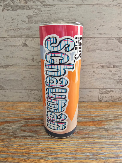 Personalized Teacher Pencil 20 oz Skinny Tumbler