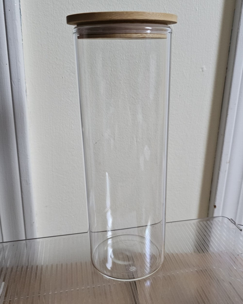 25 oz Clear Glass Tumbler with Bamboo Lid - YOUR CHOICE OF DESIGN