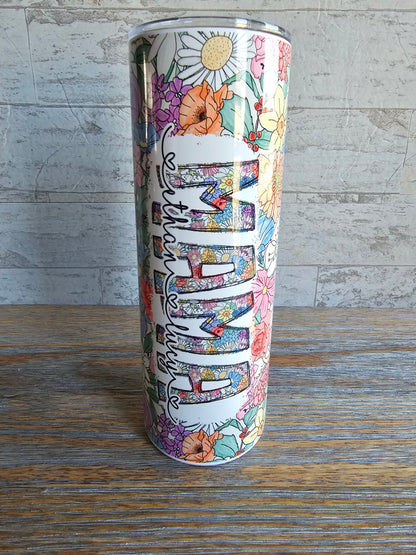 Wildflower Personalized 20 oz Skinny Tumbler Personalized