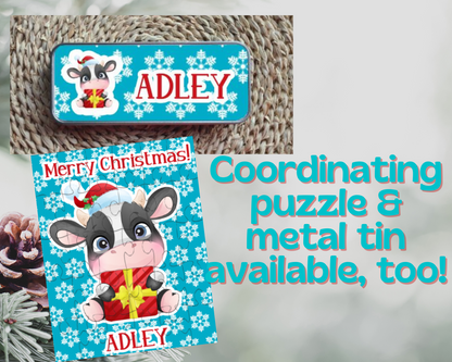 Cow Christmas Ornament Personalized
