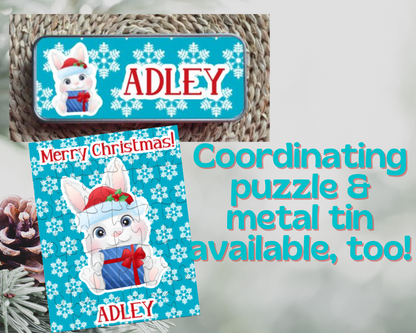 Bunny Rabbit Christmas Ornament Personalized