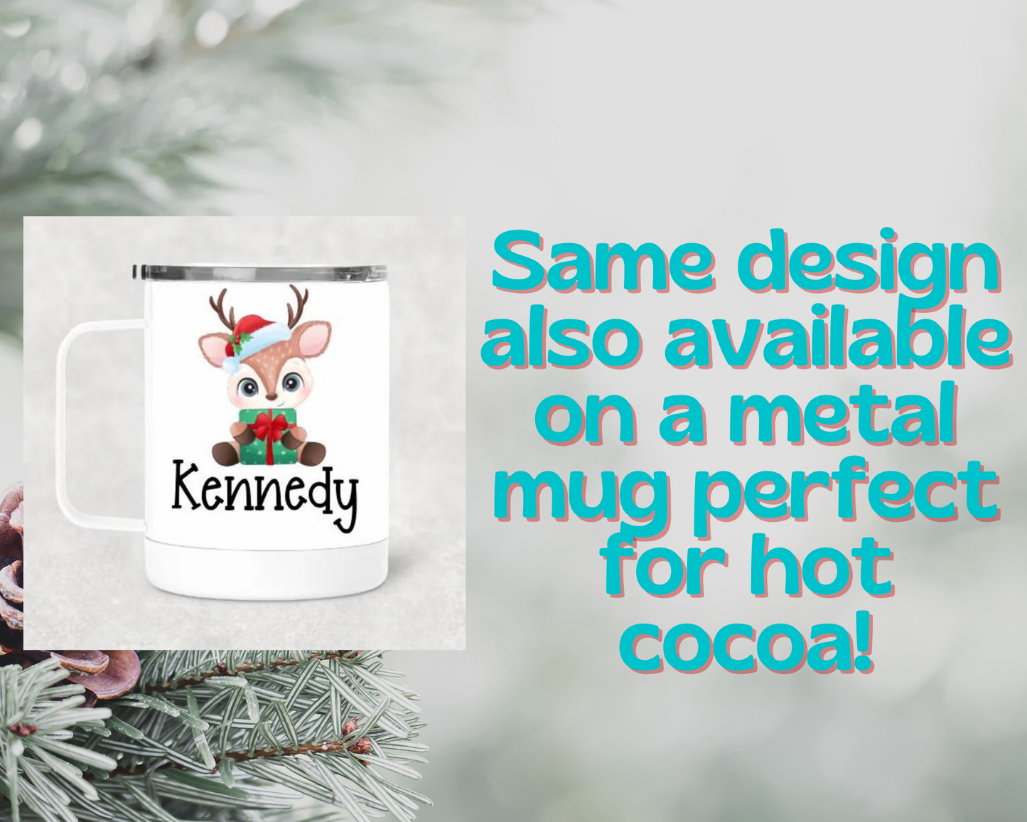 Christmas Reindeer Ornament Personalized