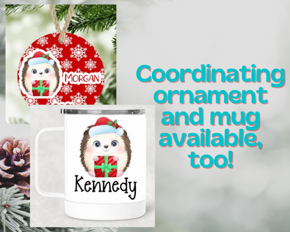 Christmas Hedgehog Personalized Puzzle for Kids